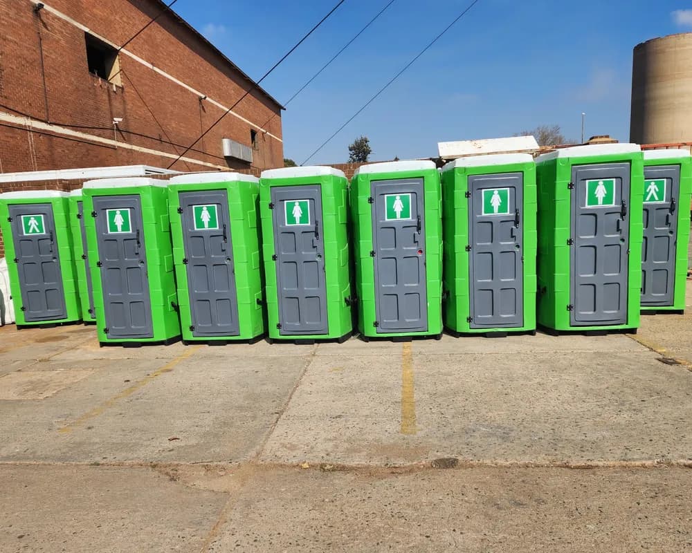 Mobile toilet units ready for delivery